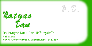 matyas dan business card